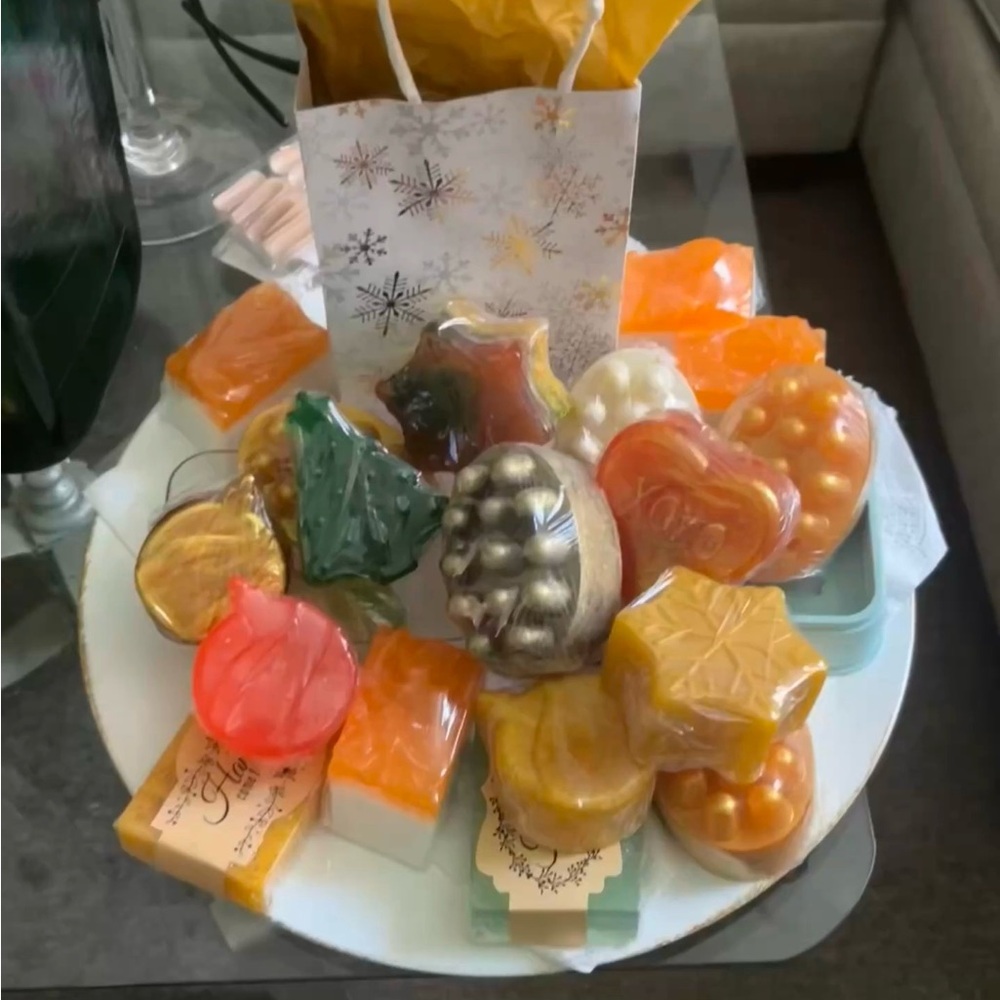 Vibrant Party Soap  Set of three 21